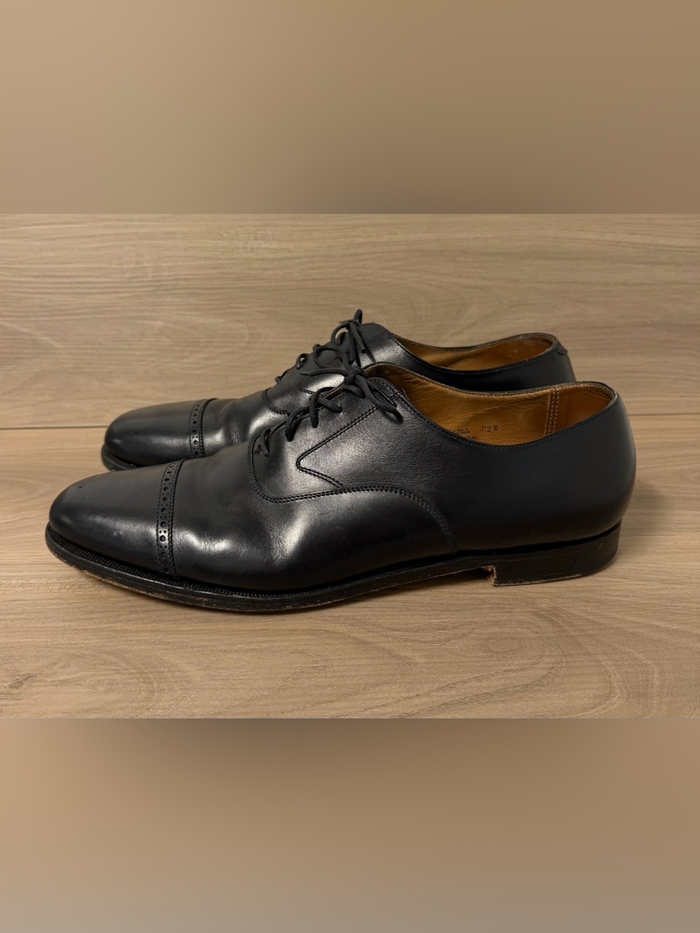 Brooks Brothers PEAL & CO Cap Toe Oxford Dress Shoes Made in England Mens 11.5 B